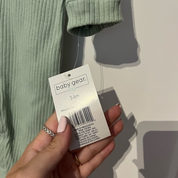 Baby Gear BG 3 piece outfit Green with Bear Size 3-6M - Picture 4 of 5